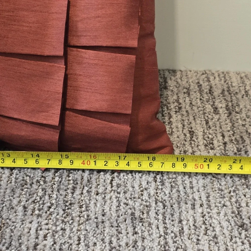 Rectangle‎ Pleated Ruffle Throw Pillow Unknown Maker